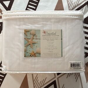 4 Piece White Full Sheet Set